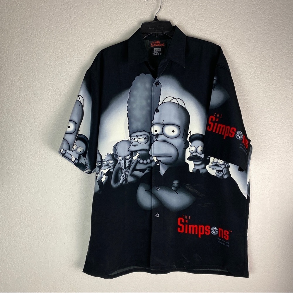 The Simpsons Vintage Button Up Shirt Size Large - Picture 1 of 6